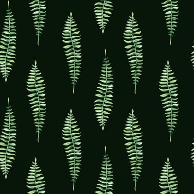 Tropikal Dikişsiz suluboya desen bırakır, aloha orman illüstrasyon. Palmiye yaprağı el boyalı. Doku kağıt, tekstil veya duvar kağıdı tasarım ambalaj arka plan olarak kullanılan tropic yaz zamanla.