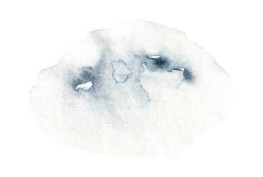 Mavi suluboya arka plan. Soyut şekil sıçra