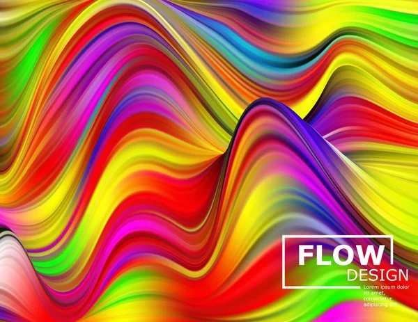 Moderne bunte Flow-Poster. Welle flüssige Form in blauer Farbe Hintergrund. lizenzfreie Stockvektoren