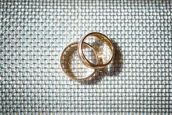 Wedding Rings Wedding Symbols Attributes Holiday Celebration Macro — Stock Photo, Image