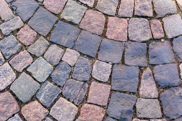 Background Old Granite Paving Stones Old Town — Stock Photo, Image