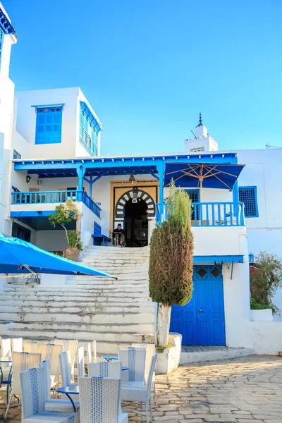 Det Berömda Caféet Sidi Bou Said Sidi Bou Suid Tunisien — Stockfoto