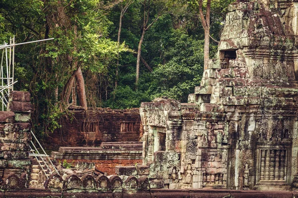 Antigo Majestoso Templo Preah Khan Grande Círculo Angkor Siem Reap — Fotografia de Stock