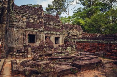 Antik ve görkemli tapınak Preah Khan'ın. 