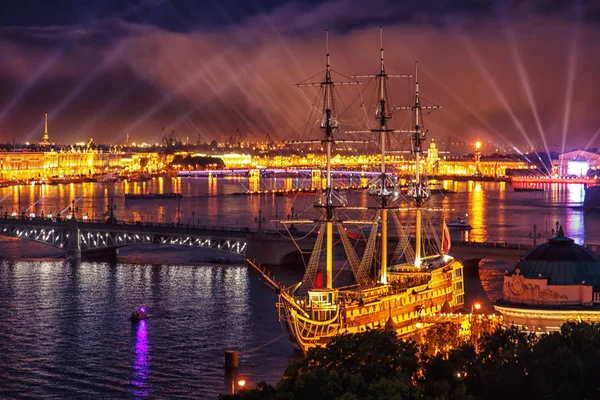 Scarlet Sails celebration in St Petersburg. Traditional holiday of graduates.