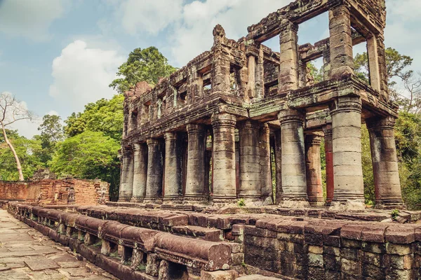 Antiguo Majestuoso Templo Preah Khan Gran Círculo Angkor Siem Reap —  Fotos de Stock