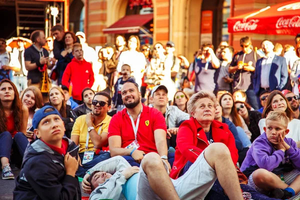 Petersburg Russland Juli 2018 Fußballfans Der Fanzone Fifa Weltmeisterschaft 2018 — Stockfoto