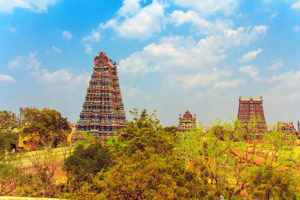Famoso Templo Meenakshi Madurai Tamil Nadu Índia — Fotografia de Stock
