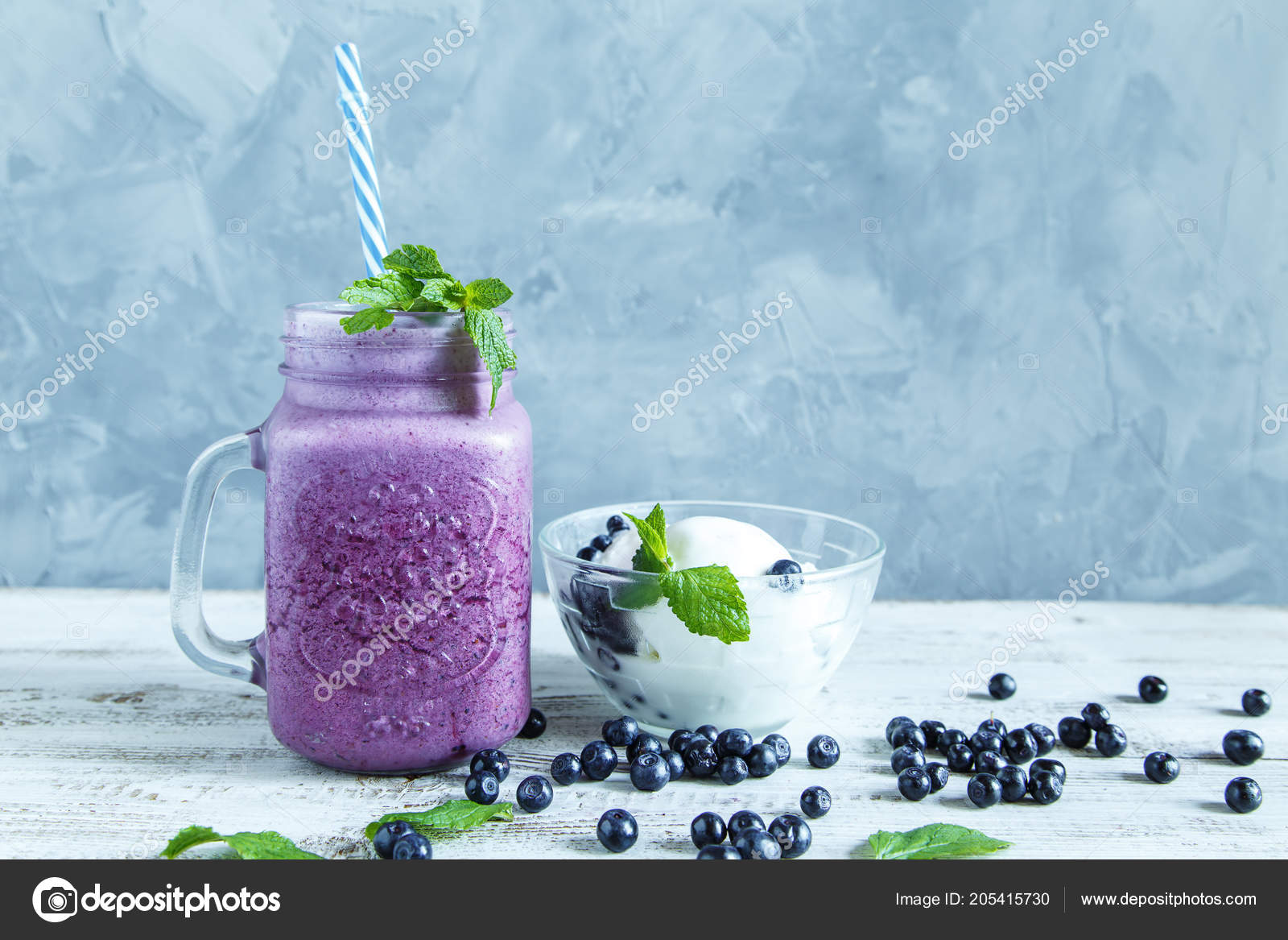 Blueberry Smoothies Ice Cream Mint Berries Gray Background Copy Space Stock Photo By C Elizavetalarionova Blueberry Smoothies Ice Cream Mint Berries Gray Background Copy Space Stock Photo By C Elizavetalarionova