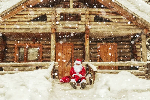 Vita Quotidiana Babbo Natale Casa Babbo Natale Polo Nord — Foto Stock