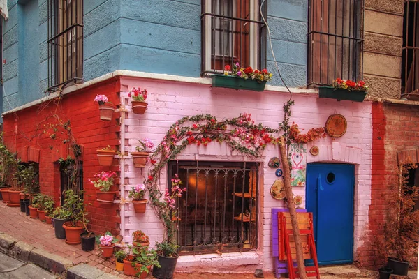 Istanbul Turkey September 2018 Colorful Houses Balat District — Stock Photo, Image