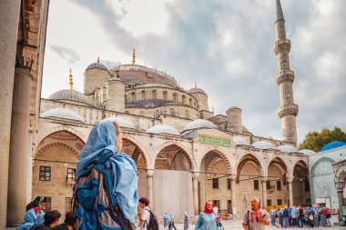 Muhteşem Sultanahmet Camii. Istanbul, Türkiye - 19 Eylül 2018.