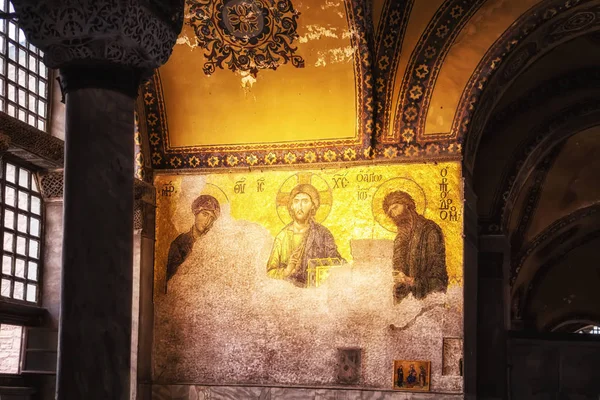 Interiér Muzea Hagia Sophia Istanbul Turecko Září 2018 — Stock fotografie