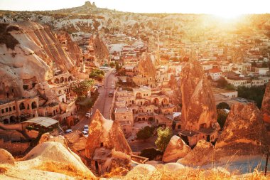 Göreme, Türkiye, Kapadokya'nın güzel manzara. 