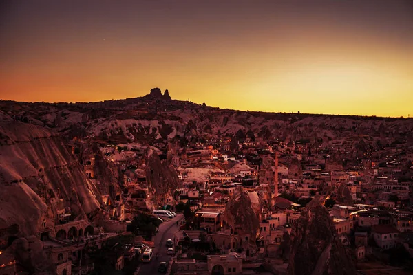 Sunset Cappadocia Amazing Mountain Landscape Central Turkey — Stock Photo, Image