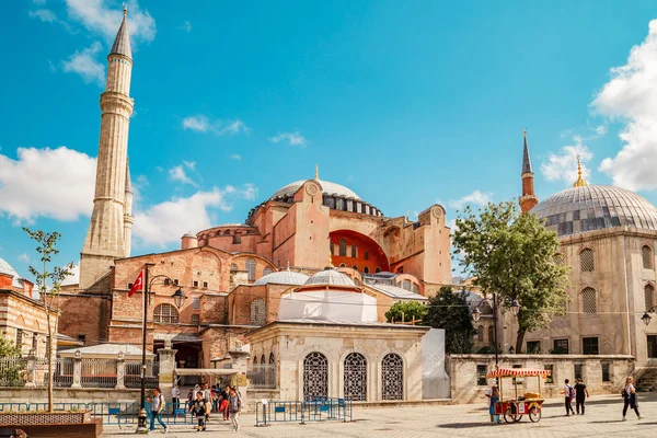 Utsikt Hagia Sophia Museum Fra Sultanahmet Park Istanbul Tyrkia September – stockfoto