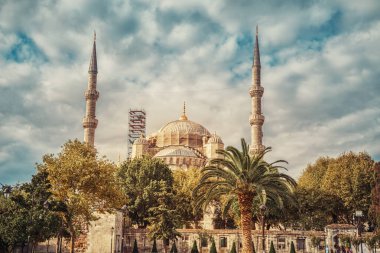 Muhteşem Sultanahmet Camii. Istanbul, Türkiye - 19 Eylül 2018.