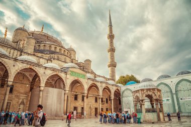 Muhteşem Sultanahmet Camii. Istanbul, Türkiye - 19 Eylül 2018.