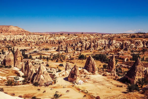 Vale Amor Capadócia Paisagem Montanha Incrível Centro Turquia — Fotografia de Stock