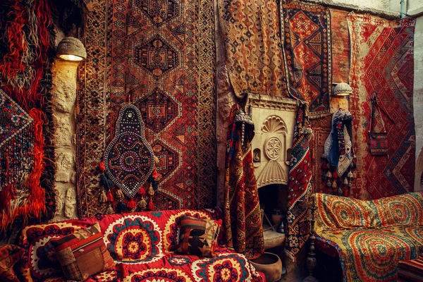 Old shop of handmade carpets in Cappadocia, Goreme, Turkey.