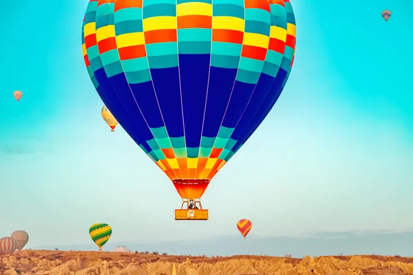 Globos Aire Caliente Cielo Sobre Capadocia Goreme Capadocia Turquía Enero — Foto de Stock