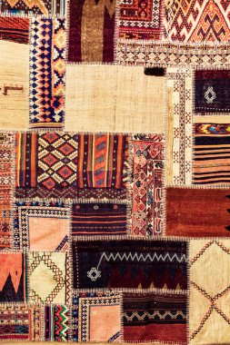 Türk halı patchwork el yapımı. 