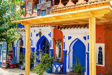 Chefchaouen'in ünlü mavi şehri. 