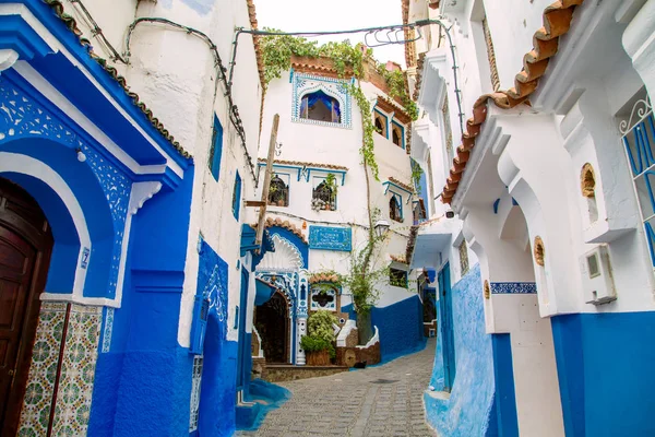 Chefchaouen'in ünlü mavi şehri. — Stok fotoğraf
