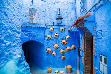 Chefchaouen'in ünlü mavi şehri. 