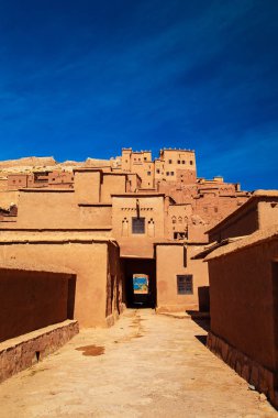  Kasbah AIT Ben Haddou Atlas Dağları'nda. 