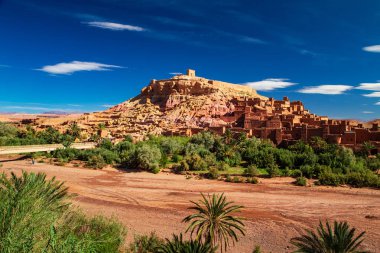  Kasbah AIT Ben Haddou Atlas Dağları'nda. 