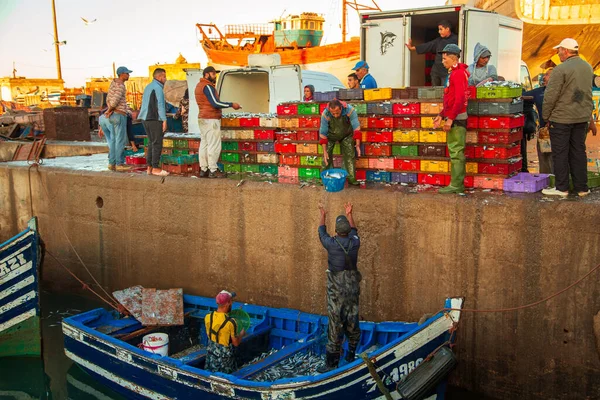 Manhã Porto Essaouira Essaouira Marrocos Setembro 2019 — Fotografia de Stock