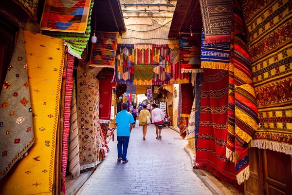 Στους Δρόμους Της Φεζ Παλιά Πόλη Medina Fes Μαρόκο Σεπτεμβρίου — Φωτογραφία Αρχείου