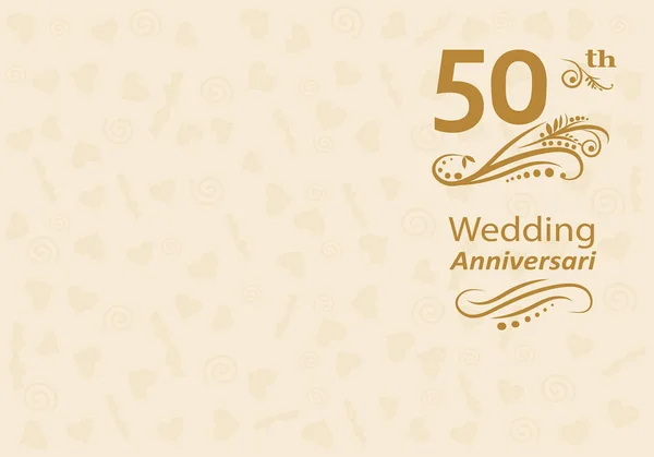 第 50 結婚記念日招待 — ストックベクタ