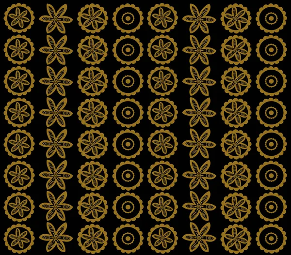 Fondo Con Patrón Repetición Abstracto Oro Negro — Vector de stock