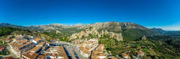 Vue Panoramique Destination Vacances Espagnole Populaire Castell Guadalest Dessus Magnifique — Photo