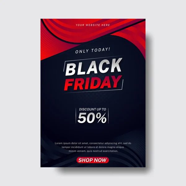 Современный Дизайн Gradient Black Friday Flyer Flat Design Royalty Free — стоковый вектор