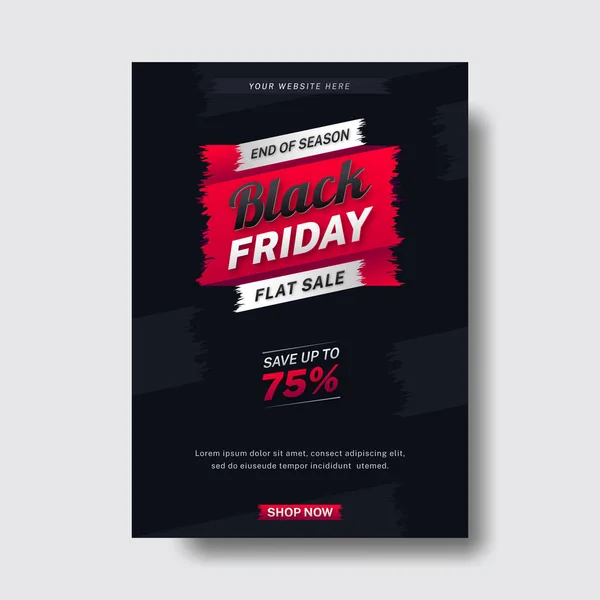 Black Friday Royalty Free Promotional Sale Flyer Design Template — Stockový vektor