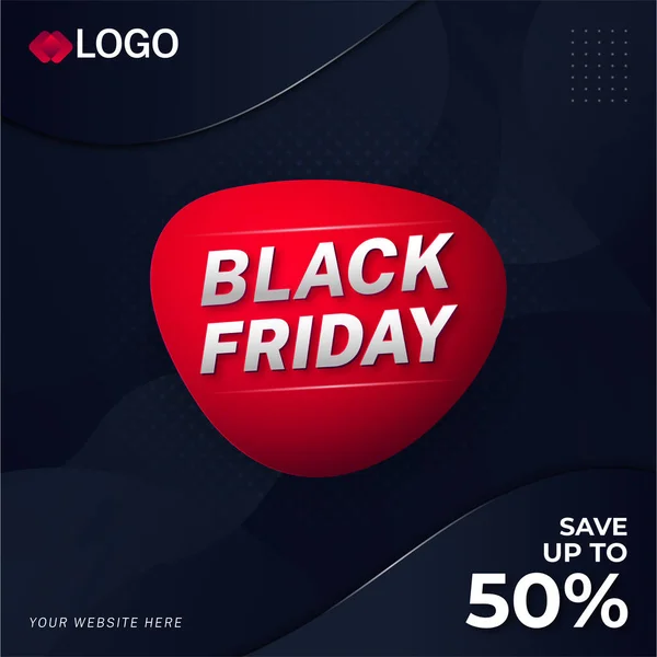 Creative Abstract Black Friday Social Media Post Design Royalty Free — Stockový vektor