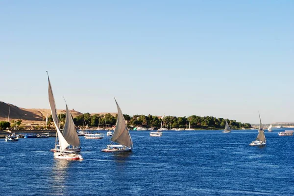 Felucca, Nil, Mısır 'da Nil nehri boyunca yolculuk
