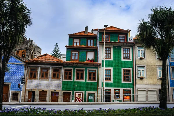 Porto Portugal Maart 2018 Traditionele Gevels Van Oude Huizen Porto — Stockfoto