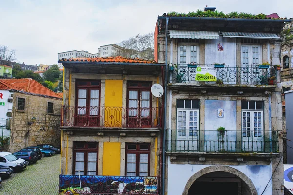 Straten Van Stad Van Porto Portugal Maart 2018 Traditionele Gevels — Stockfoto