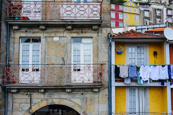Weergave Van Oude Traditionele Gevels Porto Portugal — Stockfoto