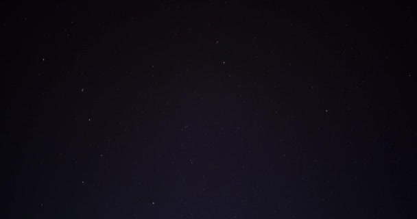 Noite Céu Estrelado Com Cintilante Piscando Estrelas Movimento Timelapse Campo — Vídeo de Stock