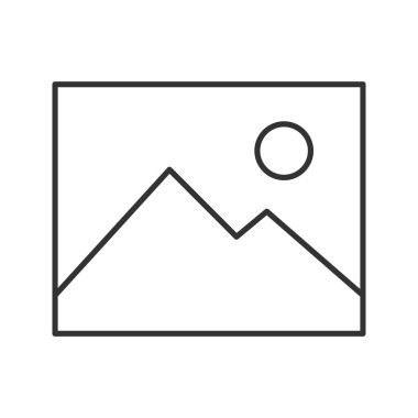 Dijital görüntü, beyaz arka plan üzerinde fotoğraf doğrusal simgesi