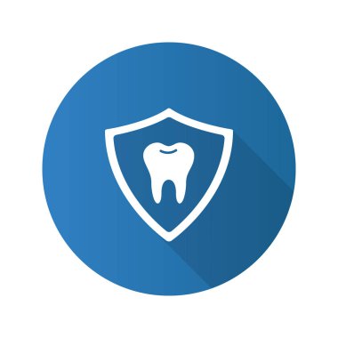 Diş koruma düz tasarım simgesi