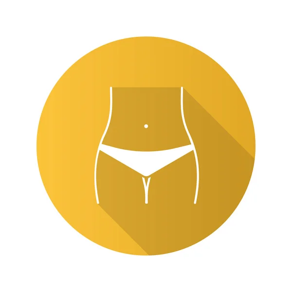 苗条女人腰部平面设计图标 — 图库矢量图片
