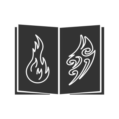 Dövme resimleri Katalog glif simgesi.