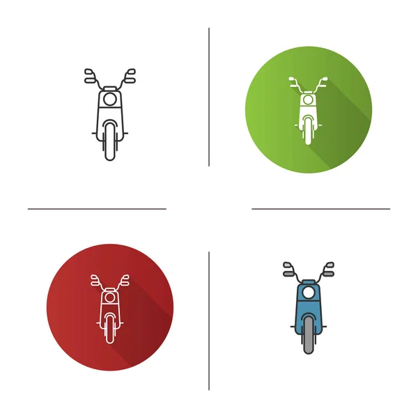 Scooter Önünde Görüntülemek Icons Set — Stok Vektör