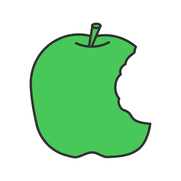 Gebissener Apfel Isoliert Auf Weißem Hintergrund — Stockvektor